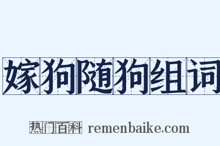 嫁狗随狗组词是什么意思的图片